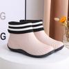 Factory Direct Women Short Ankle Rain Boots Stylish Non-Slip Waterproof Shoes with Fleece Lining for Fall and Winter