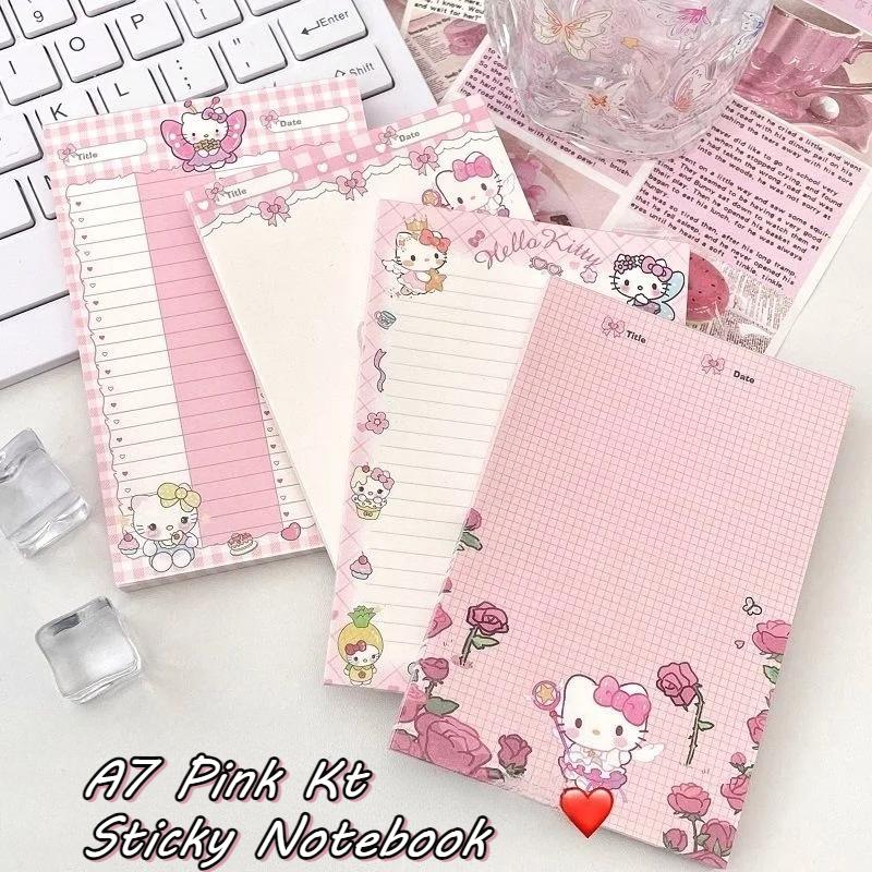New Hello Kitty Sweet Note Paper 50 Sheets Cute Memo Notepad Portable Notebook for Students Girls School Stationery