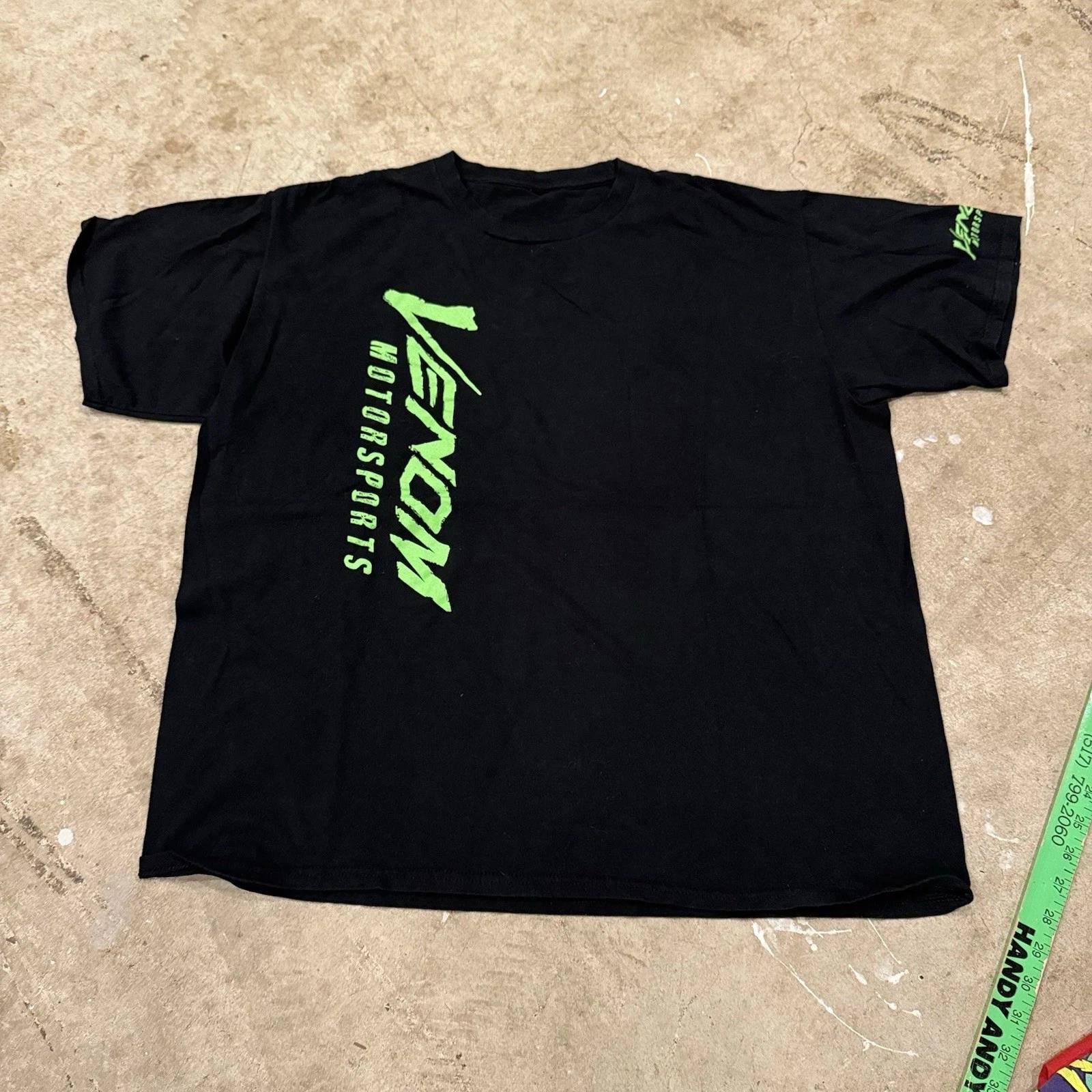 Port & Company Venom Motorsports Black T-T-Shirt XL Cotton 2XL