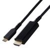 Elecom To HDMI Conversion Compatible with Google and Black USB-C Cable, 2m, 4K/60Hz, Heavy-Duty, Multi-Display Mirroring, iPhone, Pixel, Xperia,