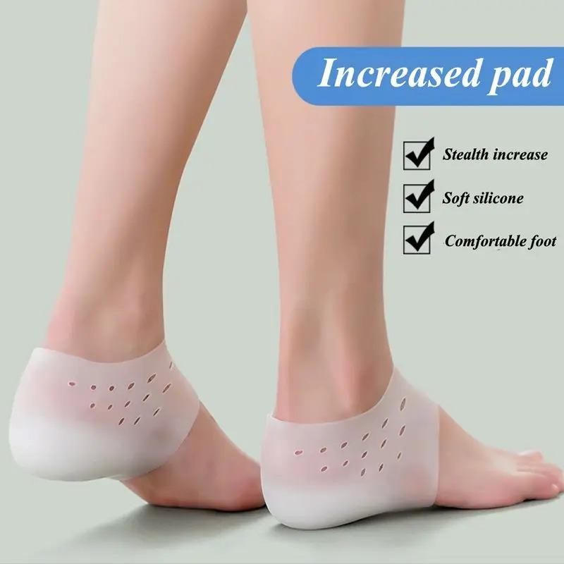 Fashion Shoes Cswo01 Men's Beige 1 Pair Silicone Invisible Height Increasing Insoles For And Wo Breathable And Comfortable High Flexibility Insoles 3.5Cm