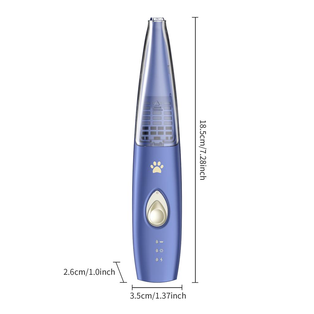 Professional Low Noise Vacuuming Pet Paw Trimmer Dogs Cats USB Rechargeable Safe Ceramic Blade ABS No Mess Hair Clipper