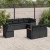 VidaXL Garden Lounge Set with Cushions 8 Pcs, Patio Sofas, Patio Furniture Set, Outdoor Furniture, Black 3226160