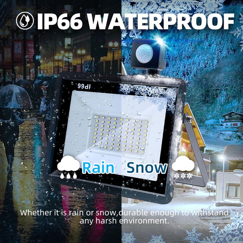 PIR Motion Sensor LED Flood Light Wall Lamp AC 220V Waterproof Spotlights 50W 100W 150W Reflector Outdoor Garden Street Lighting