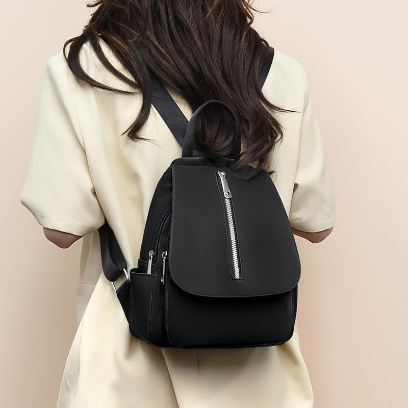Schoolbag Wholesale Backpack Women's Nylon Cloth Foreign Style Backpack Korean Version Fashion Lightweight Canvas Casual Schoolbag High Value Backpack