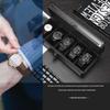 Aluminum Alloy Watch Box with Transparent Lid, 5 Slots, Multiple Colors