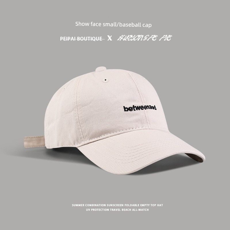 

Baseball Cap Female Easiest for Match Face-Showing Primary School Student Peaked Cap Letter Easiest for Match UV Protection Sun Hat Soft Peaked Cap C2917 Embroider bet soft top baseball cap beige