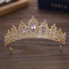 Baroque Rhinestone Bride Crown: Colorful Alloy Headband for Wedding and Evening Gown Accessories