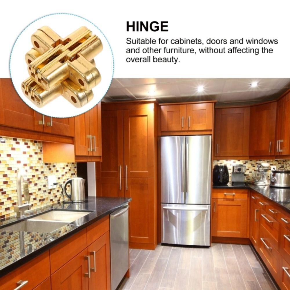 Stainless Steel Folding Door Hinge Silent Design Concealed Hinge Furniture Hardware  Work Supplies