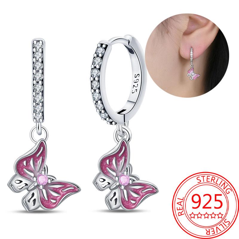 Brincos de abelha para menina adorável amarelo preto dançando abelha feliz s925 brincos de argola presente de aniversário joias de prata