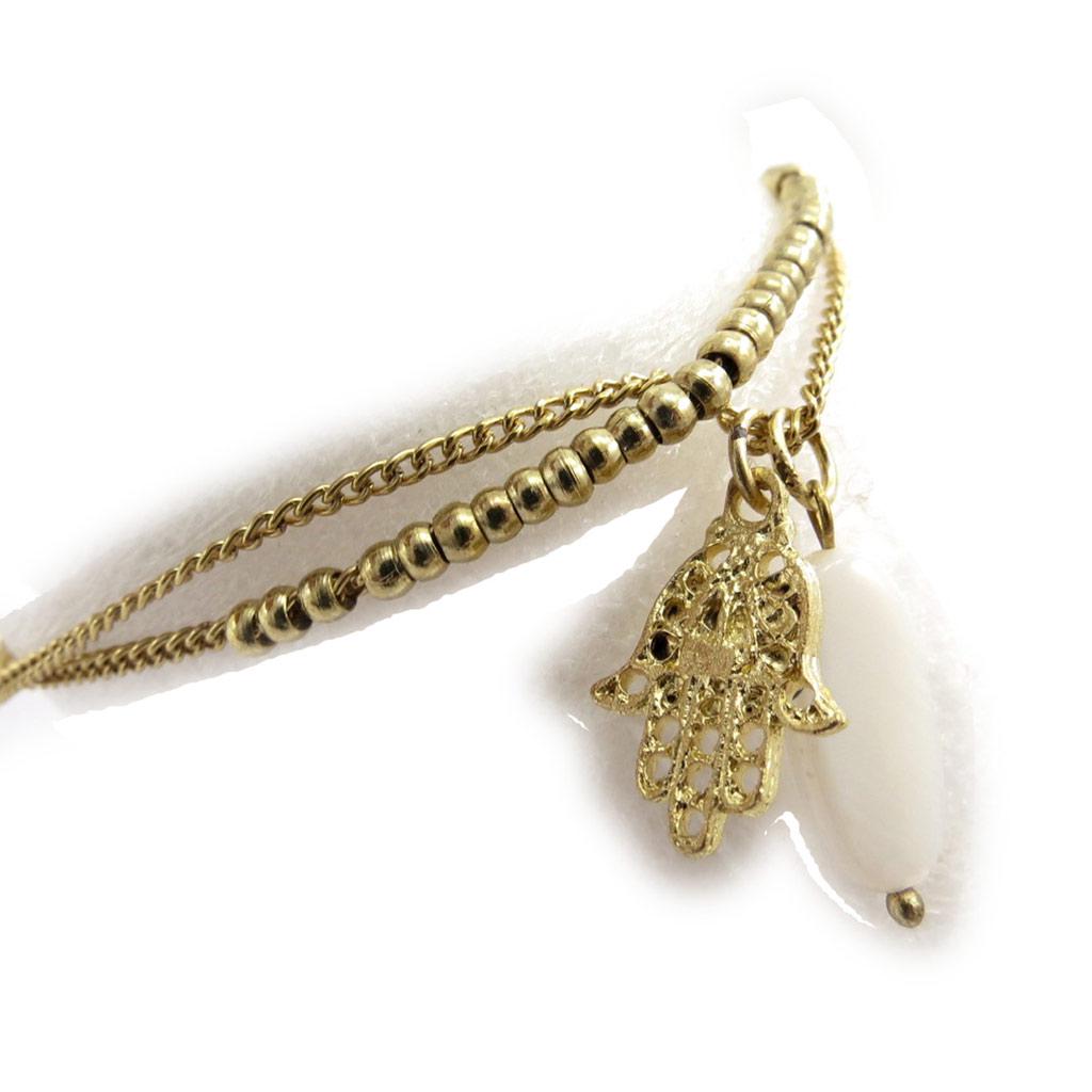 Les Trésors De Lily [J8957] - Fancy Bracelet 'Kilimanjaro' Fatma Black Gold