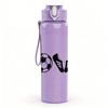 1PC Love Word Soccer Ball Minimalist Print 750ml Color Plastic Sports Water Bottle Leakproof Flip Straw Lid Suitable for Sports Office Home Use