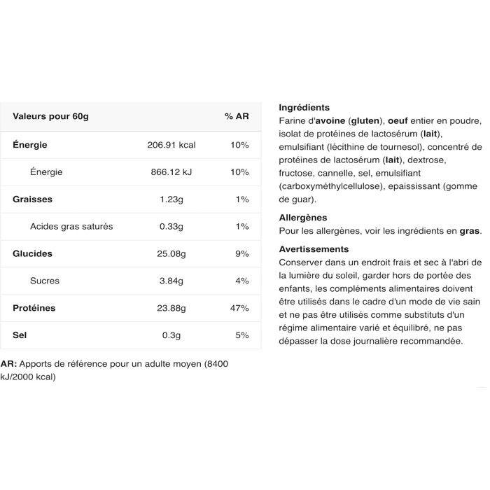 Pancakes protéinés Eric Favre - Need's Protein Pancakes - Saveur neutre 1000g
