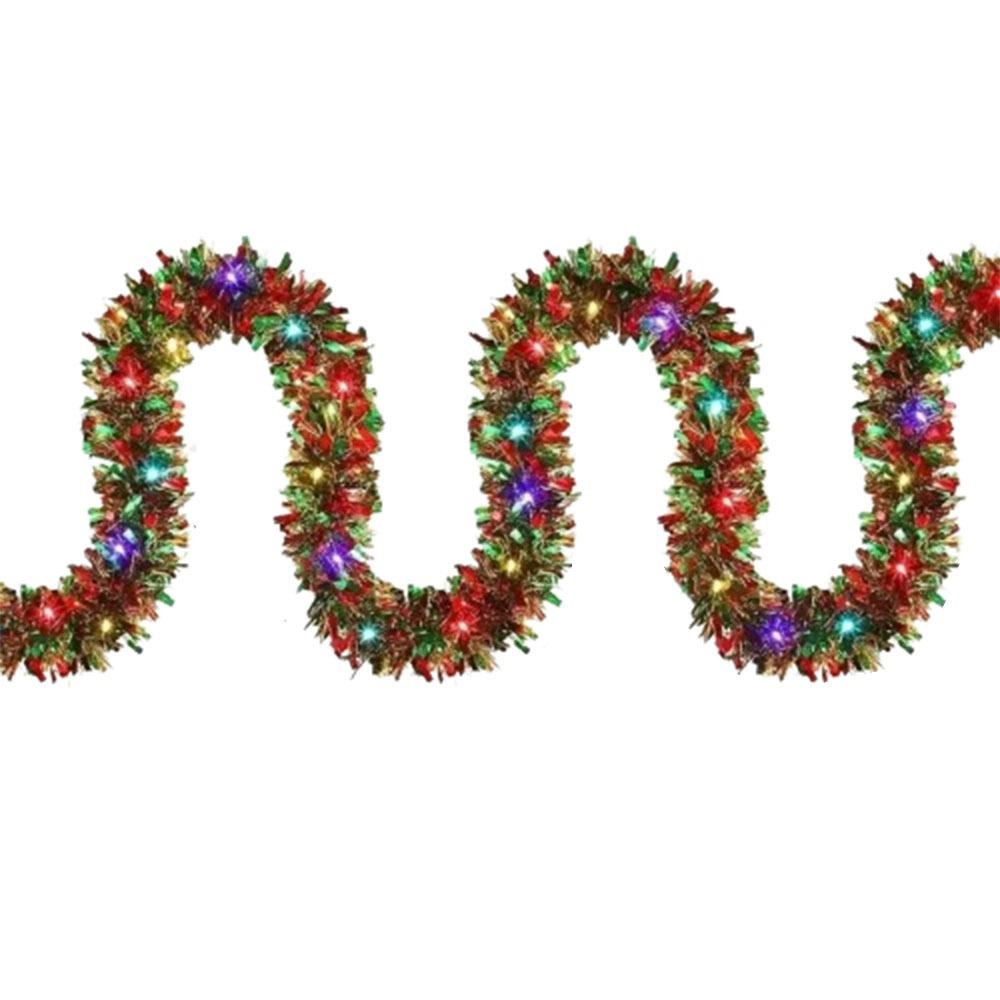 

5 м / 16 футов Подвесные мишурные гирлянды Подвесная рождественская лента Светодиодная гирлянда для рождественской елки Товары для вечеринок