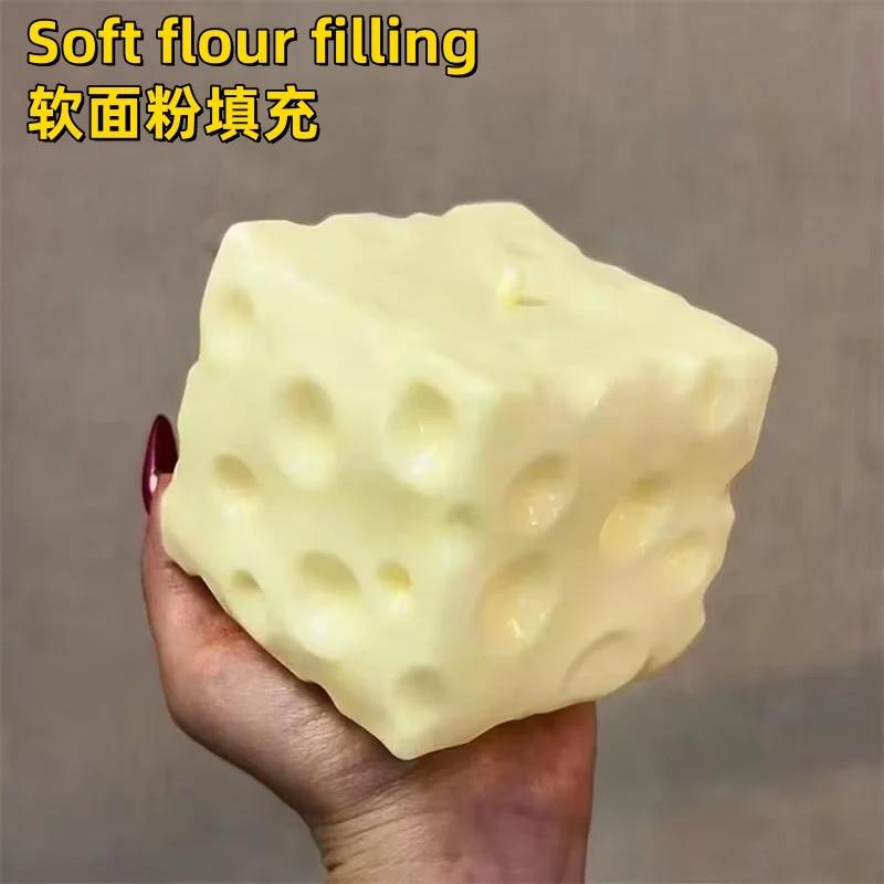 

Jumbo Cheese Cube Stress Ball Big Cheese Shapeable Squeeze Ball Non-Bounce Fidget Toy Asmr Sensory Anti-Stress Christmas Gift DP3161-