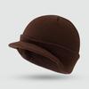 Effen Kleur Petten met Korte Rand Legerstijl Gebreide Petten Petten Herfst Winter Veelzijdige Warme Petten Mode Breien Heren Petten