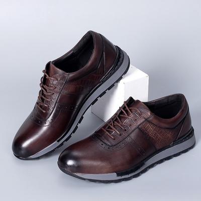 Fashion Men's Leather Shoes Spring Autumn Men's Casual Shoes Leather Trend Sports Fashion Wedding Shoes Zapatos Sapat A20