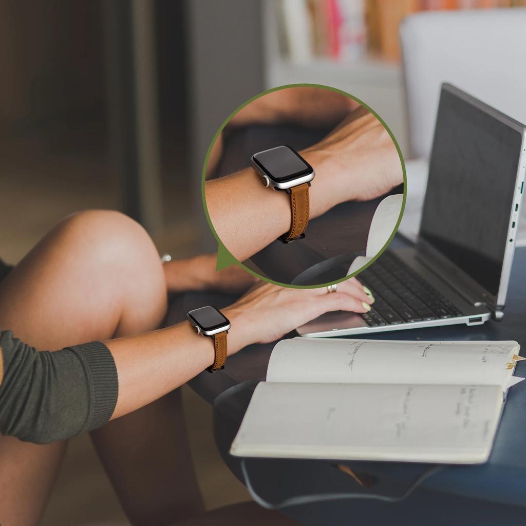 Watchband Leather Strap for Apple Watch Band 38/40/41MM 42/44/45MM Wristband Bracelet for iWatch 8 7 3 4 5 6 SE 49mm Smartwatch Accessorie