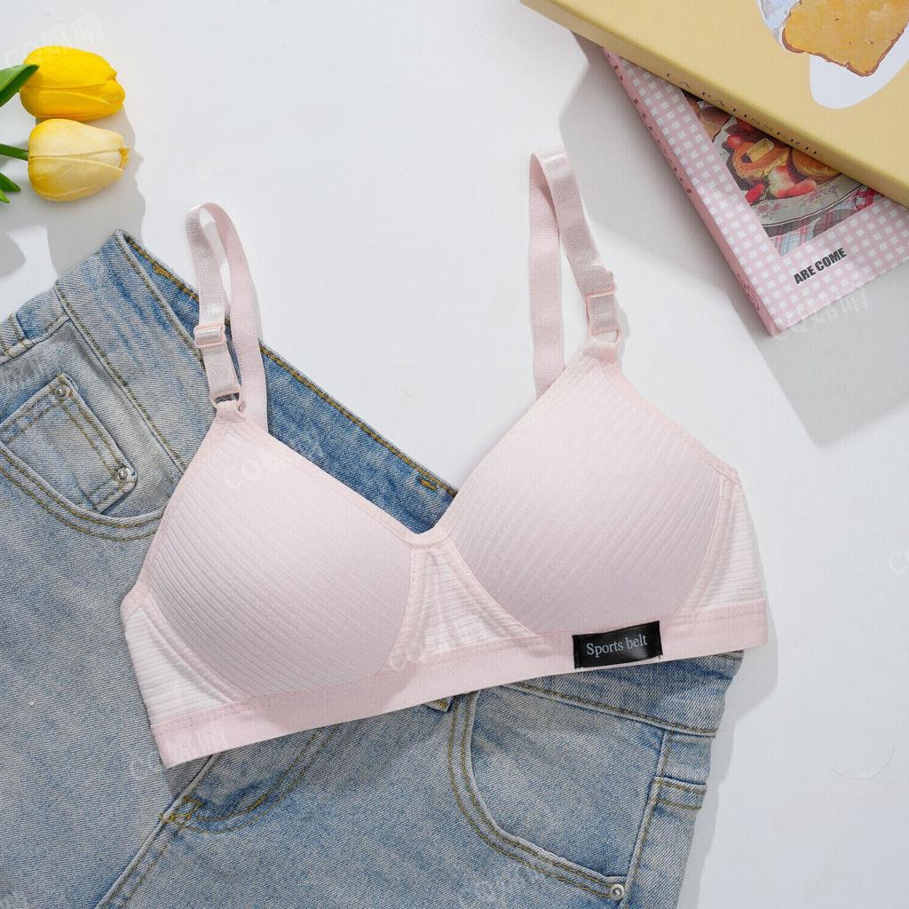 Underwear Student Cotton Girlfriend Girls' Amusement Park Thin Bra Simple Top Support Bra