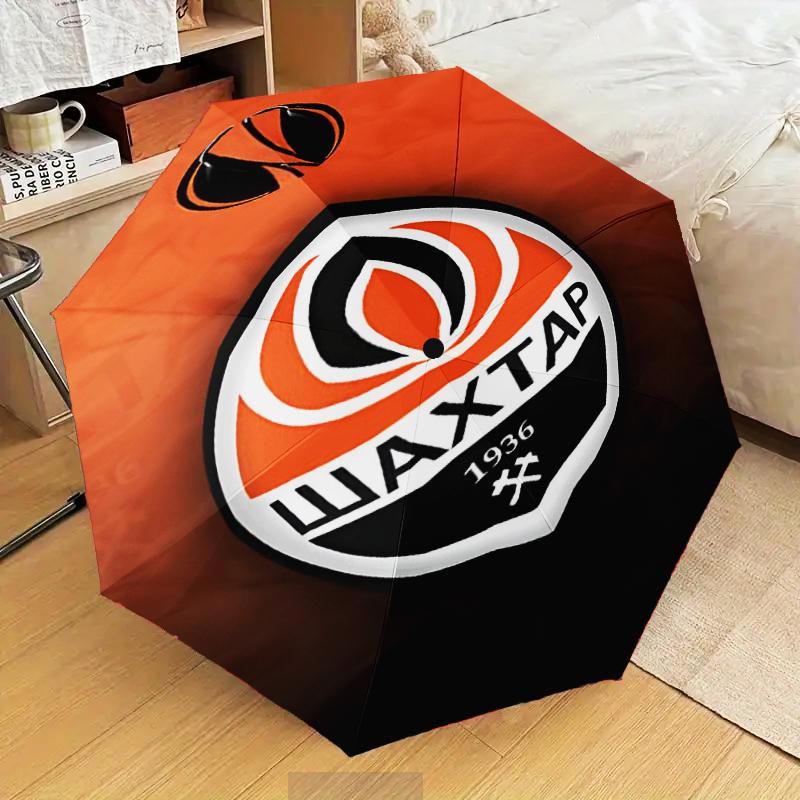 Ombrello Pieghevole Design Stemma Shakhtar Donetsk, Ombrello Automatico 8 Stecche per Viaggio, Uso Campeggio Regalo per Halloween Natale