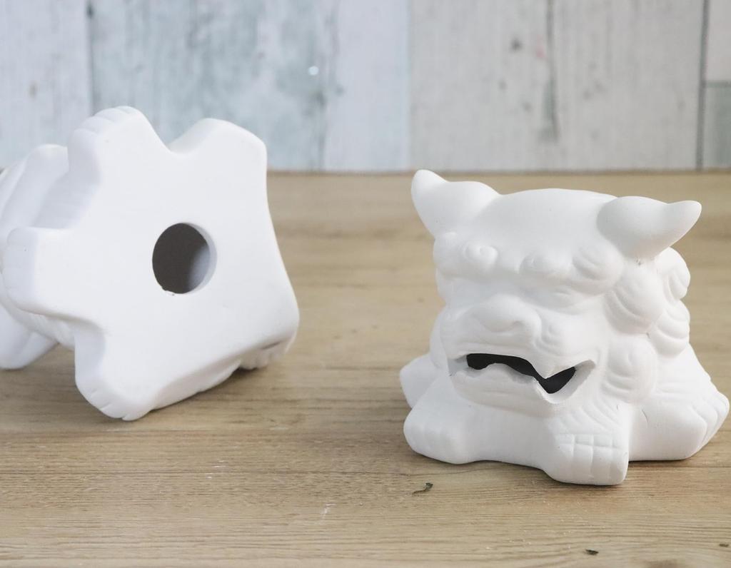 Unglazed Ceramic Painting Kit Shisa C Set 1 6cm In Ceramic Painting Educational Lucky DIY (Crafting Experience) - (A-Un) - Set, Length, Pair,