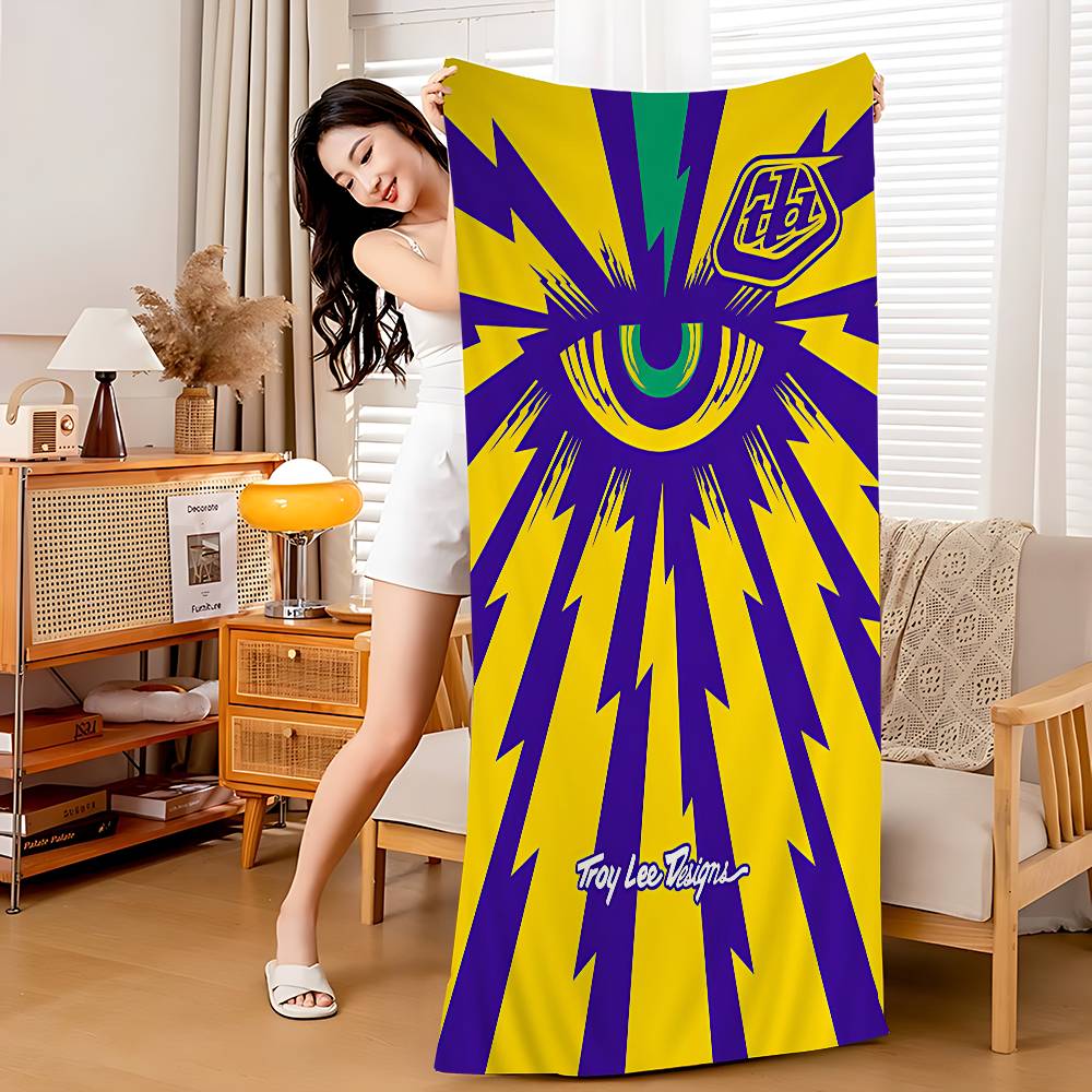 T-Troy L-LeeS Designs Microfiber Blanket Quick Drying Beach Towels Oversized Printing Super Absorbent Pool Towel Blanket
