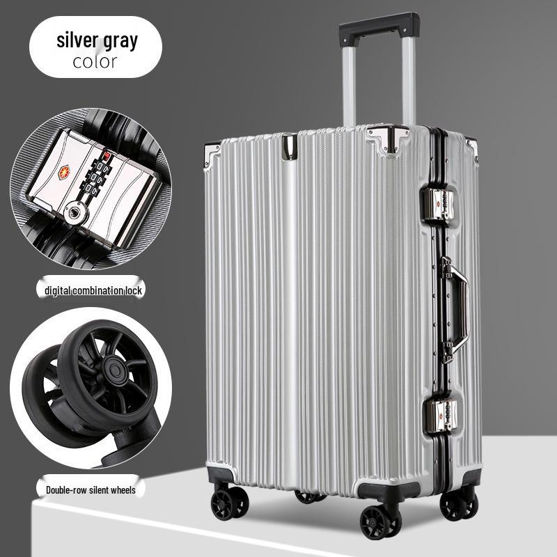 26-Zoll Aluminiumkoffer mit Fall- und Verschleißfestigkeit, Universelle leise Rollen - Ideal für Damenreisen