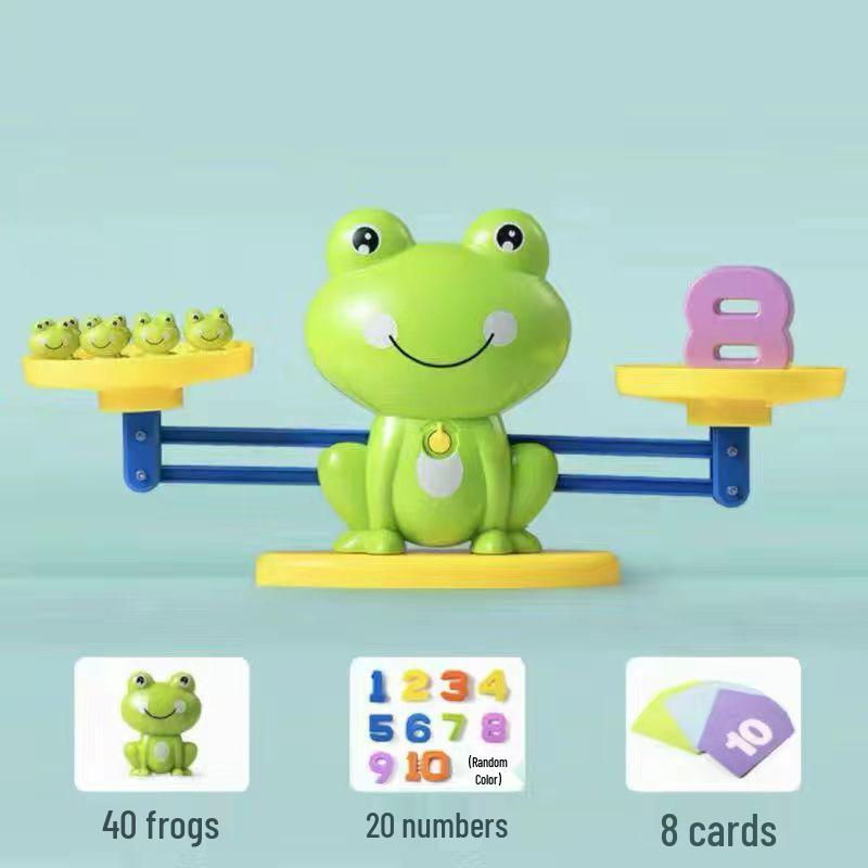 Children's Digital Frog Balance Toy for Early Math Learning and Kindergarten Education.