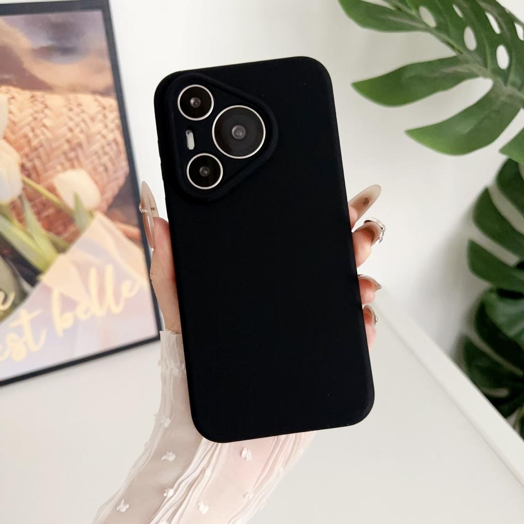 Applicable to Huawei P70 liquid silicone mobile phone case fine hole p70ultra solid color mobile phone case anti-drop