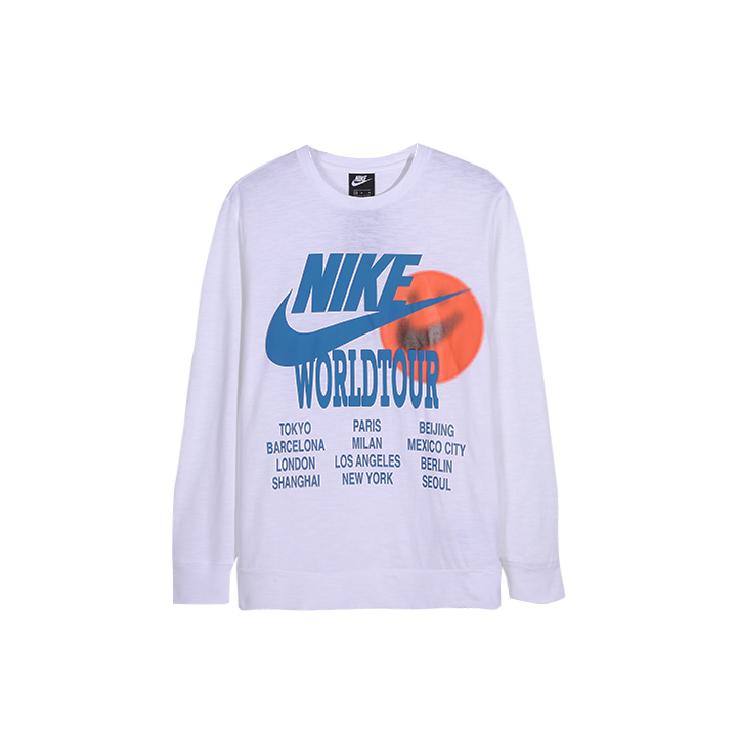 Nike Sweatshirts Men's White Crew Neck Moderate Regular DA0630-100