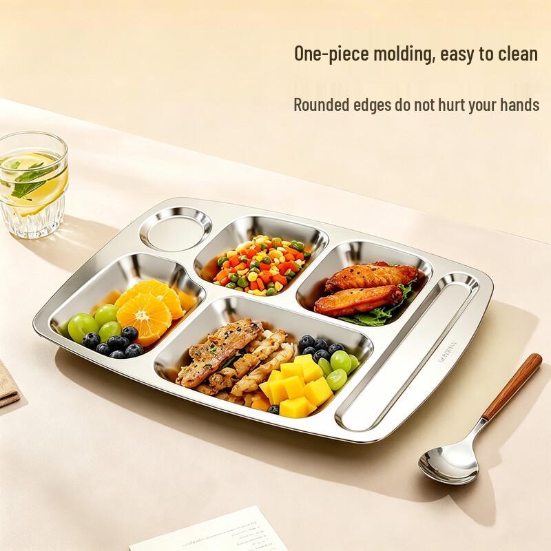 316L Stainless Steel Partitioned Meal Tray