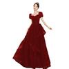 2025 Luxury Red Bridal Toasting Dress: New Style Long Evening Gown for Engagements and Weddings