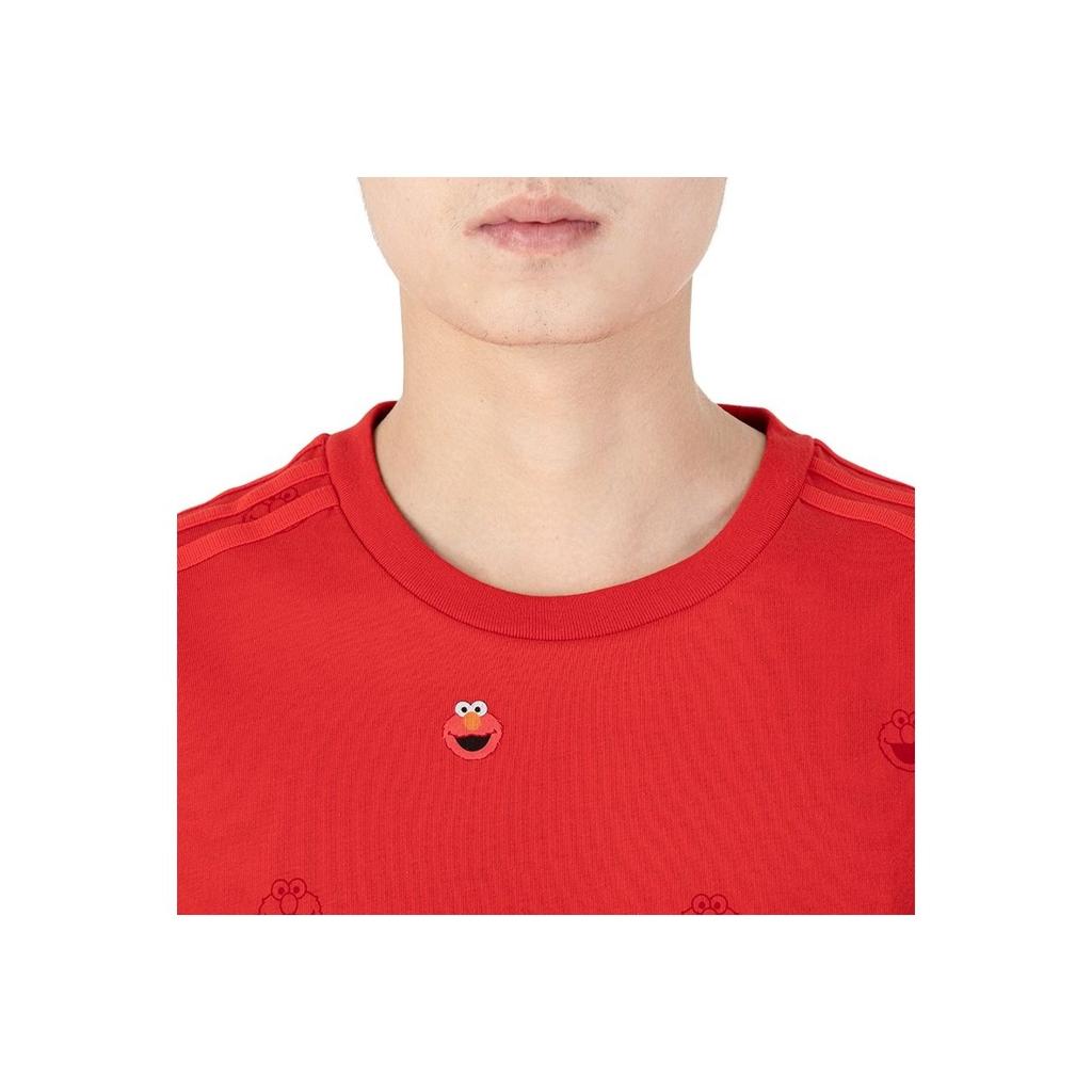 Adidas Neo Sesame Street Co-Branded Series Solid Cartoon Pattern Crew Neck Short Sleeve T-Shirt Men Tops HD7286