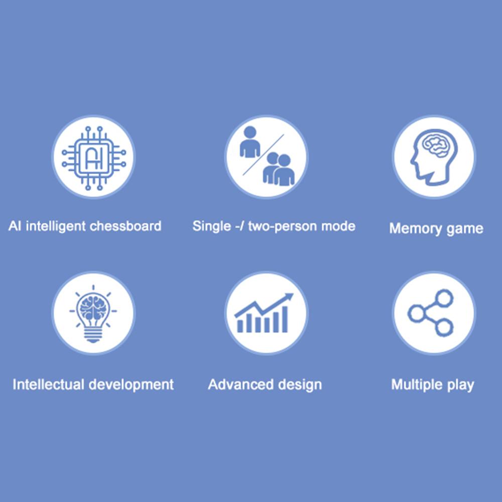 9 In 1 Multifunction Smart Board Game Electronic Chess Backgammon, Go, Tic-Tac-Toe, Whack-A-Mole Combe For Kids Family Tabletop