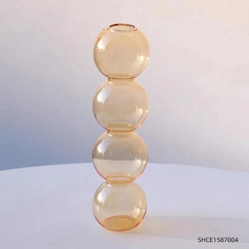 Creative Bubble Glass Flower Vase – Nordic Style Spherical Home Decor Ornament