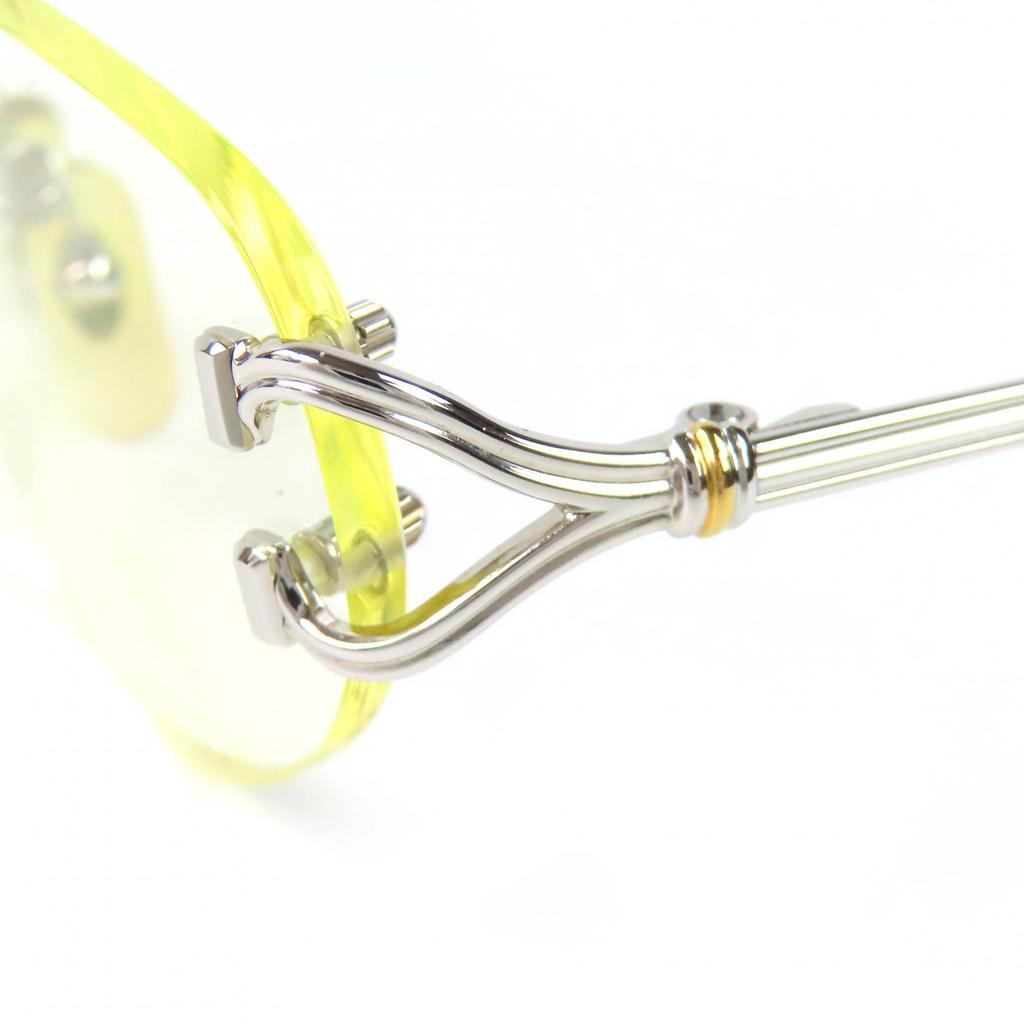 Grandes Gafas Cartier Trinity Montura de Dos Puntos Sin Montura Plata para hombre Usadas