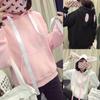Fashion Women Ears Top Hoodie Long Sleeve Blouse Loose Sweatshirt