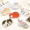 1/6pcsCute and Sweet Cartoon Orange Cat Puppet Kitten Hair Clip High Grade Acrylic Hair Claw Back of Head Coiled Hair Shark Clip