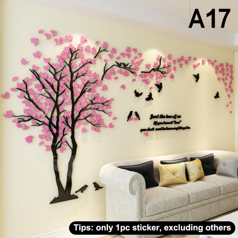 

3D Акриловые Наклейки на Стену в Виде Дерева Самоклеящиеся Домашний Фон Наклейка на Стену Наклейки на Стену Домашнее Украшение, Обои для Спальни
