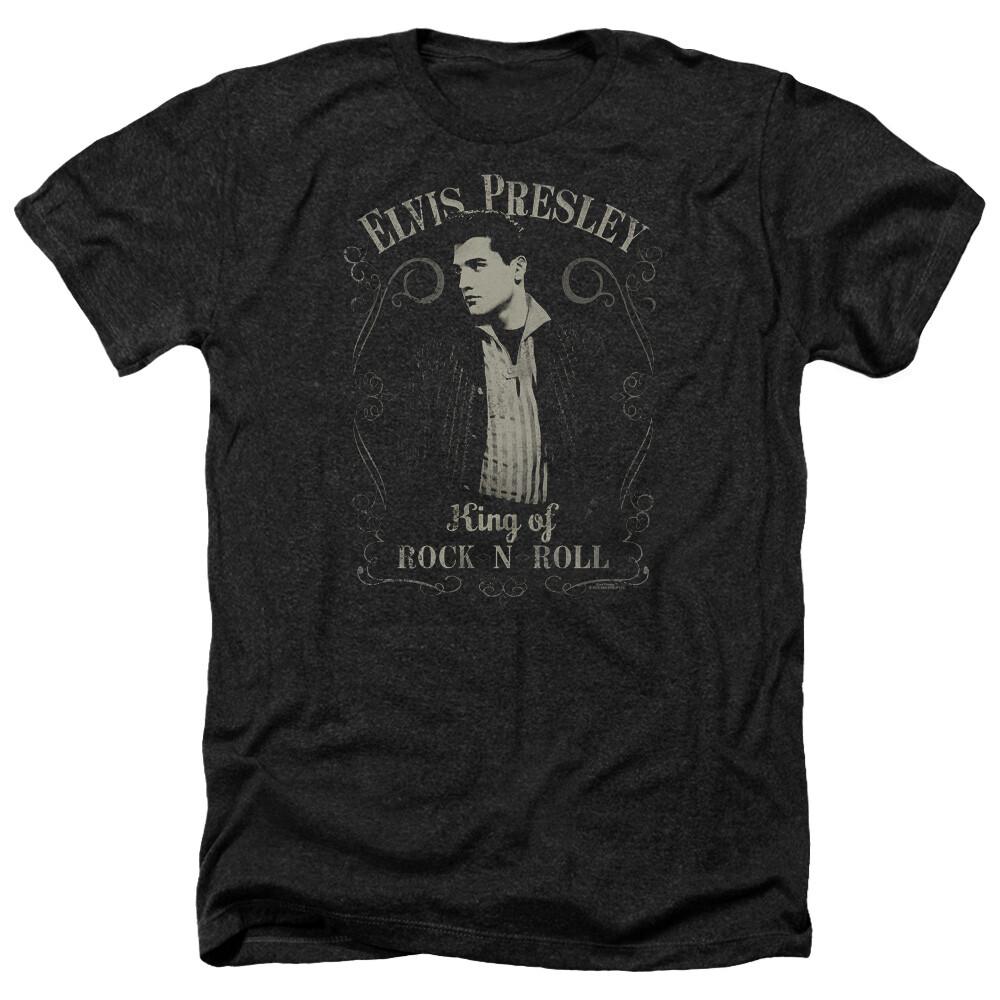 T-ShirtELVIS PRESLEY ROCK LEGEND Licensed Adult Men s Heather Band Tee Shirt SM-3XL XL