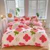 Simple Bedding Four-piece Set, Thickened Bed Sheet Quilt Cover, Pastoral Dormitory Three-piece Set