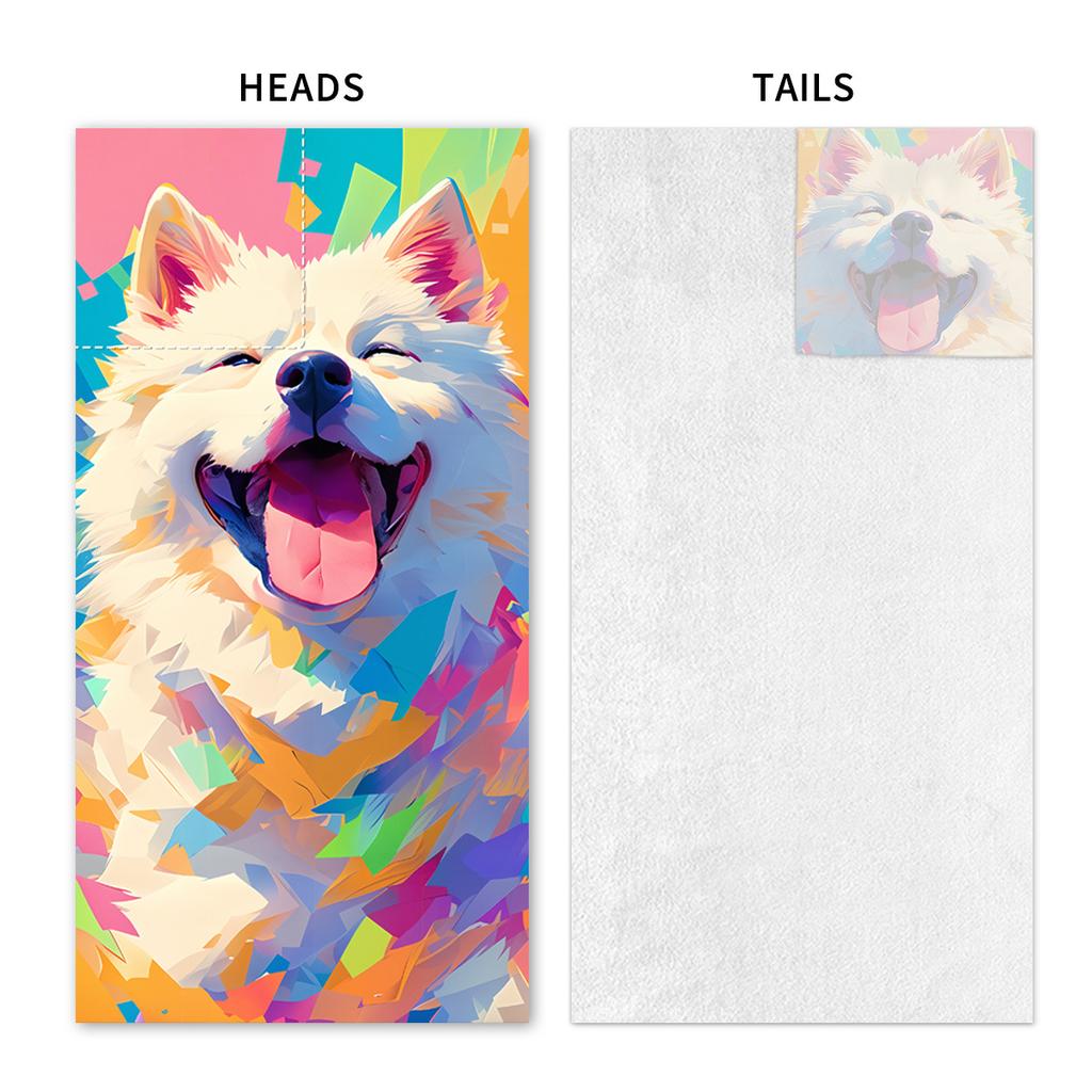 2-in-1 Foldable Beach Towel with Storage Pouch – Oversized Printed Towel & Carry-All In One