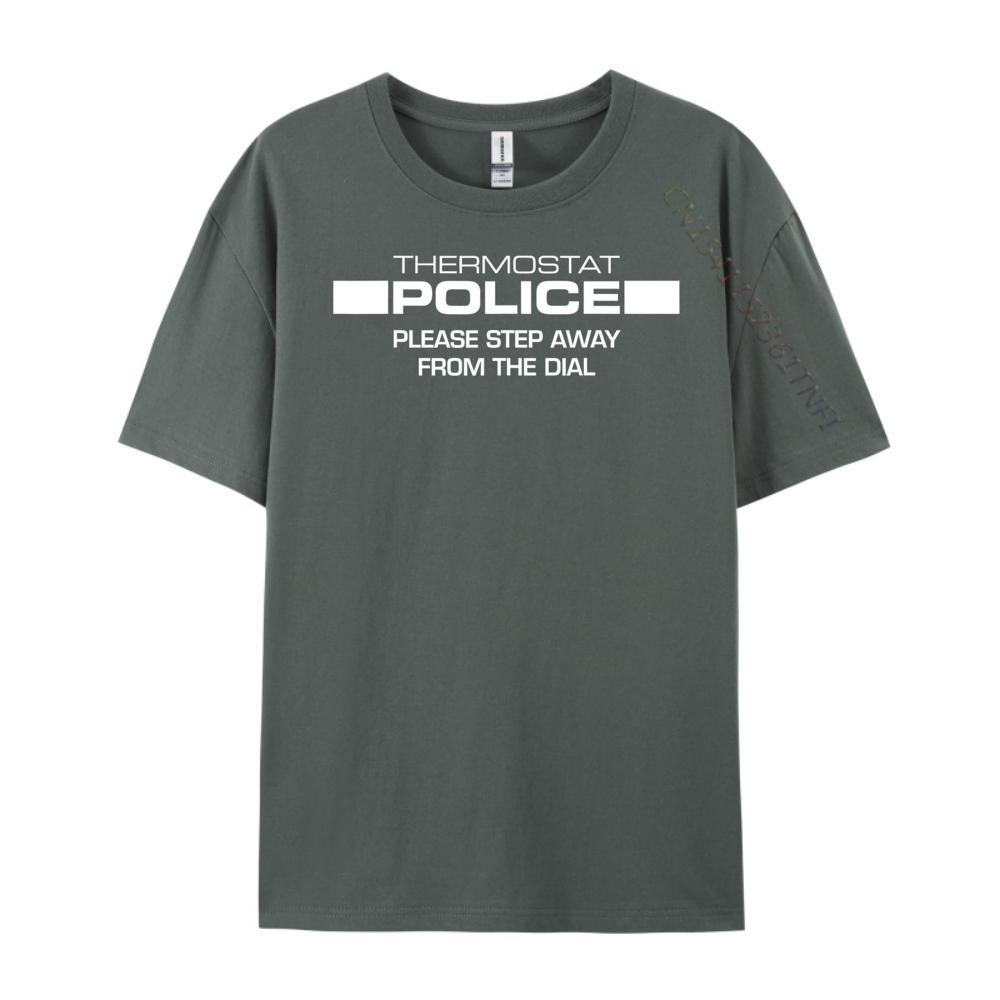 Police Step Away From The Dial Thermostat Wholesale Tshirts 100 Pcs Student Shirts For Men Figures Loose