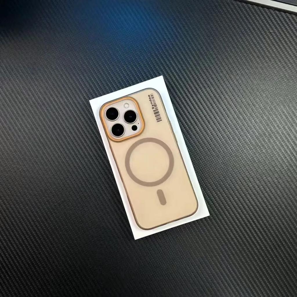 Etui do ładowania bezprzewodowego Magsafe na iPhone 15 13 12 14 16 Pro Max Matowe Magnetyczne Modne Odporne na Wstrząsy Etui Pancerne Metalowa Osłona Obiektywu