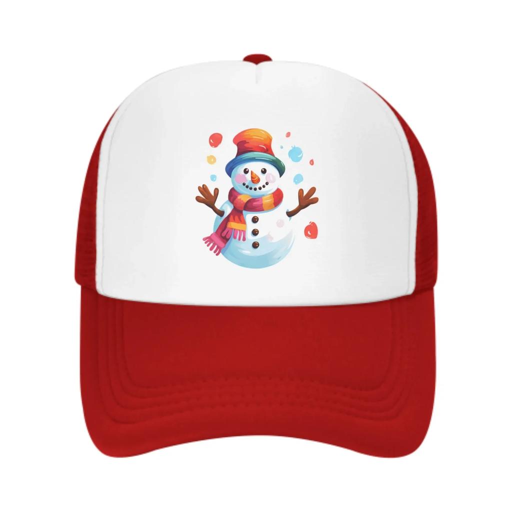Winter Colored Snowman Summer Leisure Sports Daily Sun Hat Fishing Outdoor Mens and Womens Truck Caps Fashion