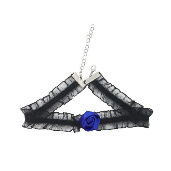 Costume Party Headpiece Halloween Spider Web Headband, Black Lace Choker Collar with Rose, Theme Photo Props Accessory for Women Girls, Gothic