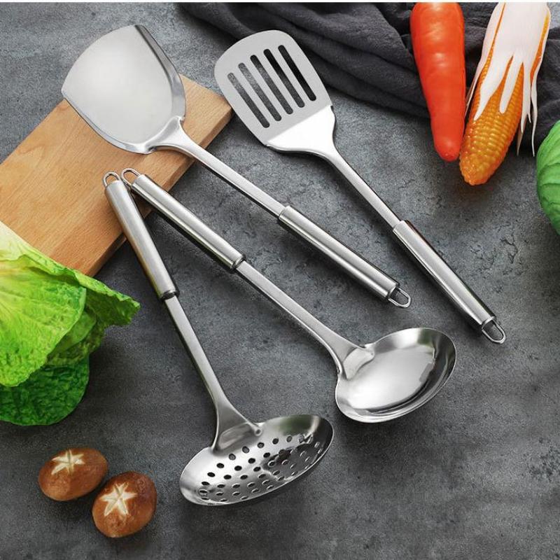 Kitchen Cookware Cooking Utensils Stainless Steel Shovel Soup Spoon Turner Utensils Dinnerware Cooking Tool Kitchen Gadgets