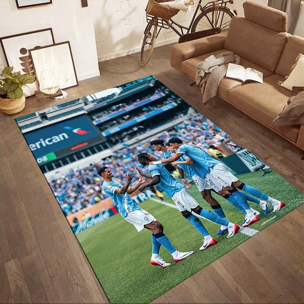 Manchester City Floor Rug Office Rug Perfect For Game Room Playrooms Outdoor Entryway Antislip Carpet Office Home Decor