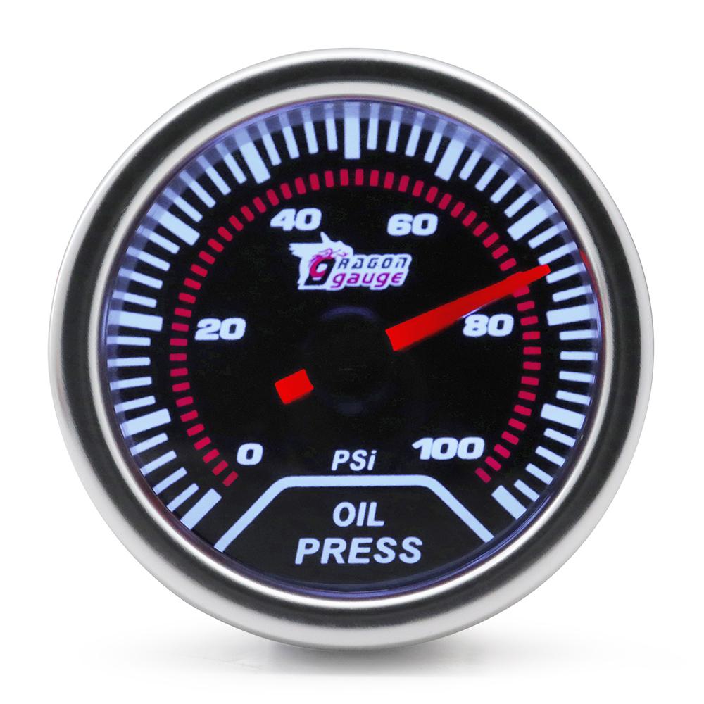 Boost/Vacuum/Water Temp/Oil Temp/Oil Press/Voltage/Tachometer/Air Fuel Ratio/EGT Gauge 52mm Analog Led White Case