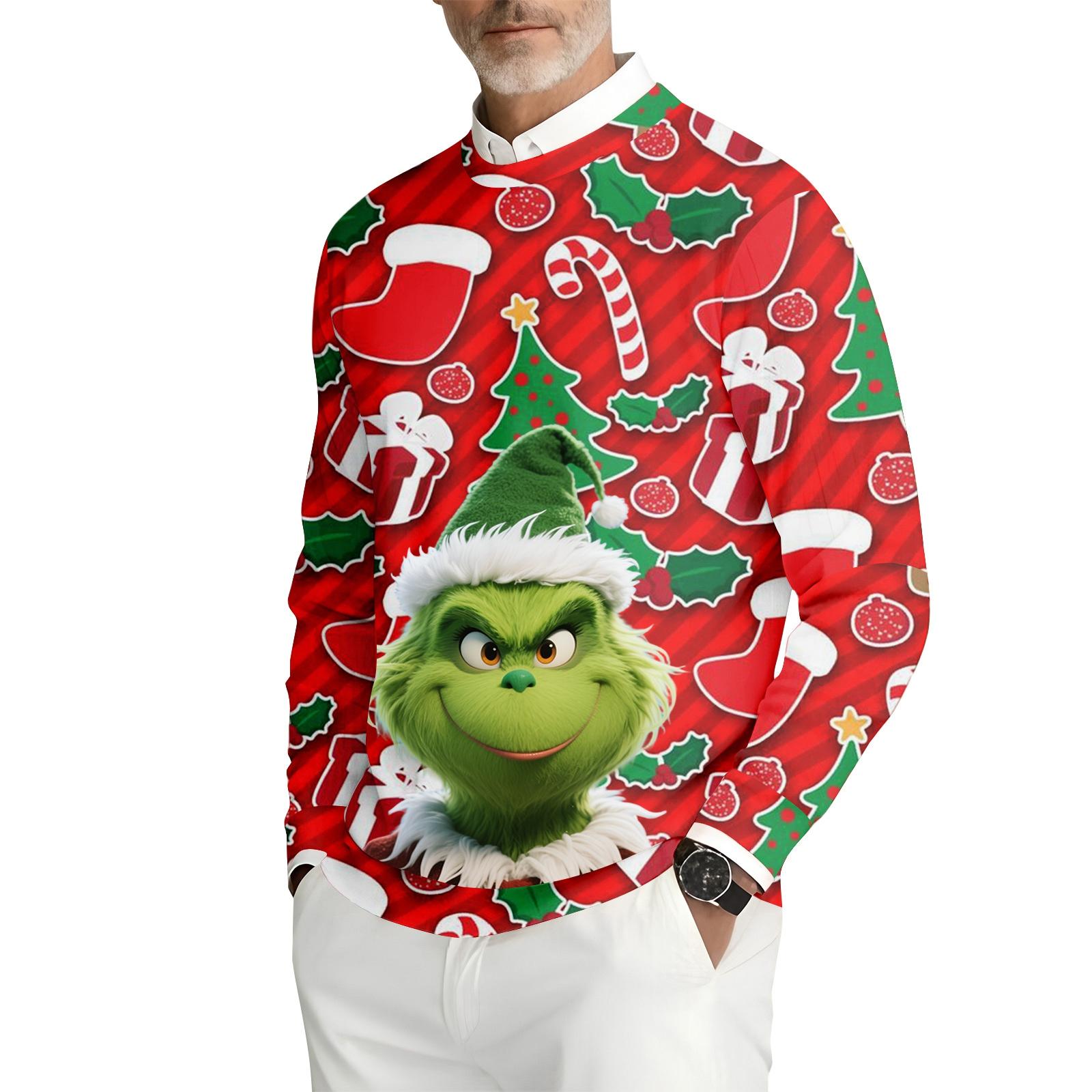 

Мужская толстовка с круглым вырезом и длинными рукавами из рубчатого трикотажа XXXL киноварь